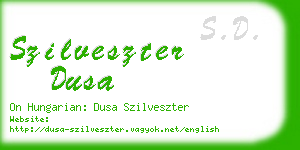 szilveszter dusa business card